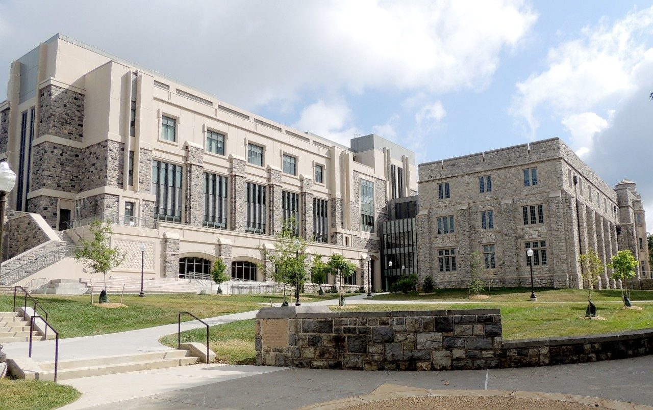 Holden Hall Hokie Stone Building Holden Hall from the sidewalk on the front right of the building